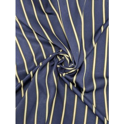 画像7: 生地：ポリエステルデシン ストライプ（ネイビー×ベージュ）