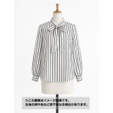 生地：ポリエステルデシン ストライプ（オフ白×黒）