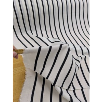 画像5: 生地：ポリエステルデシン ストライプ（オフ白×黒）