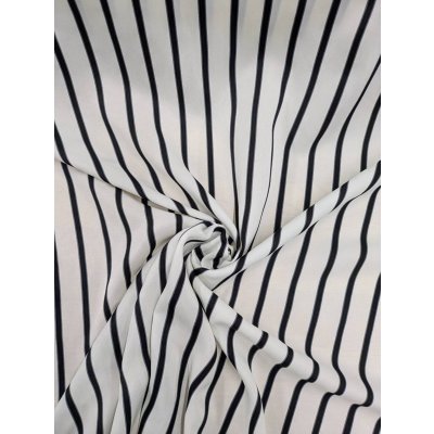 画像7: 生地：ポリエステルデシン ストライプ（オフ白×黒）