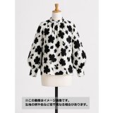 生地：綿100％ 綿80ローンミラクルウェーブプリント（オフ白×ブラック）