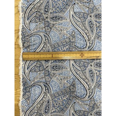 画像3: 生地：綿100％ 塩縮ペイズリープリント（サックス系）