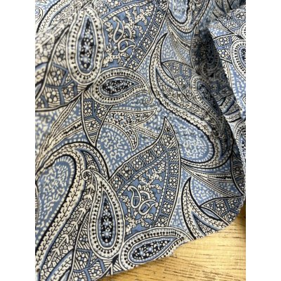 画像8: 生地：綿100％ 塩縮ペイズリープリント（サックス系）