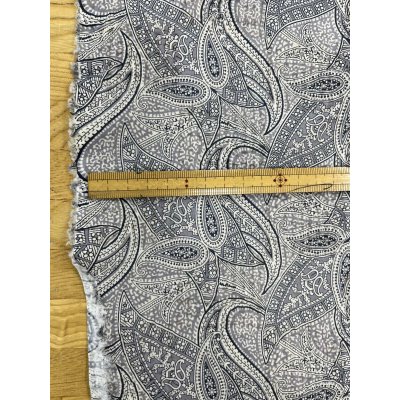 画像3: 生地：綿100％ 塩縮ペイズリープリント（グレー系）
