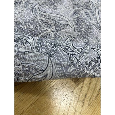 画像5: 生地：綿100％ 塩縮ペイズリープリント（グレー系）
