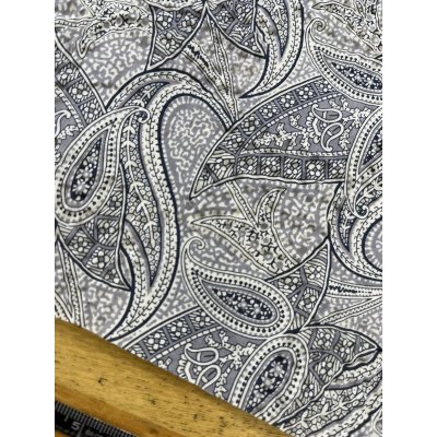 画像7: 生地：綿100％ 塩縮ペイズリープリント（グレー系）
