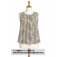 生地：綿100％ 塩縮ペイズリープリント（ベージュ系）