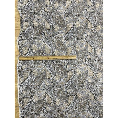 画像2: 生地：綿100％ 塩縮ペイズリープリント（ベージュ系）