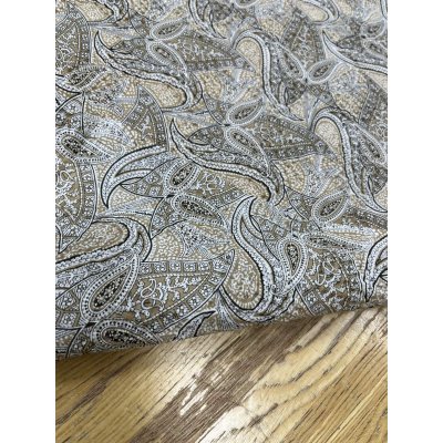 画像4: 生地：綿100％ 塩縮ペイズリープリント（ベージュ系）