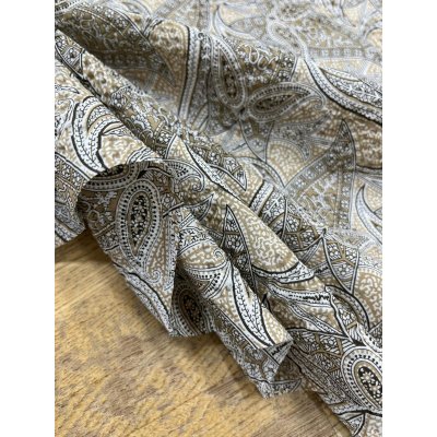 画像5: 生地：綿100％ 塩縮ペイズリープリント（ベージュ系）