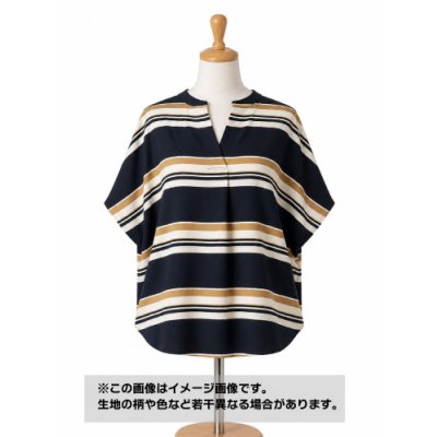 画像1: 生地：ポリエステル100％デシンボーダープリント（ベージュ）