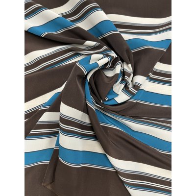 画像7: 生地：ポリエステル100％デシンボーダープリント（ブルー）