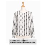 生地：ポリエステル100％リボン柄プリント２WAYニット