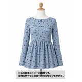 生地：ポリエステル100％花柄プリント２WAYニット（水色）