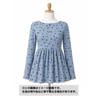生地：ポリエステル100％花柄プリント２WAYニット（水色）