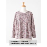 生地：綿100％ 小花柄プリント2WAYニット（白地）