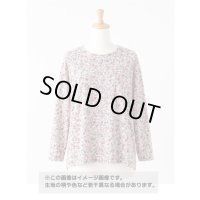 生地：綿100％ 小花柄プリント2WAYニット（白地）