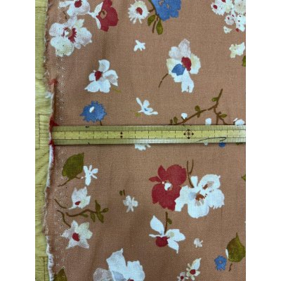 画像3: 生地：綿100％ 花柄コットン（オレンジブラウン）