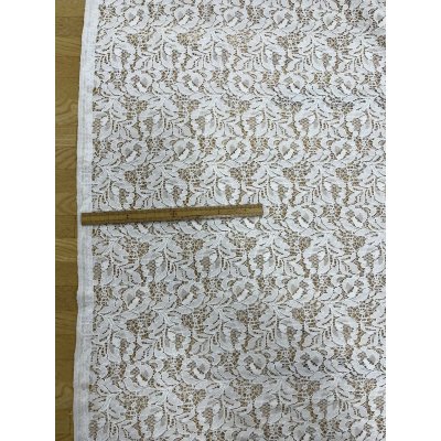画像2: 生地：綿・ナイロン混／コットンコードラッセルレース（白）
