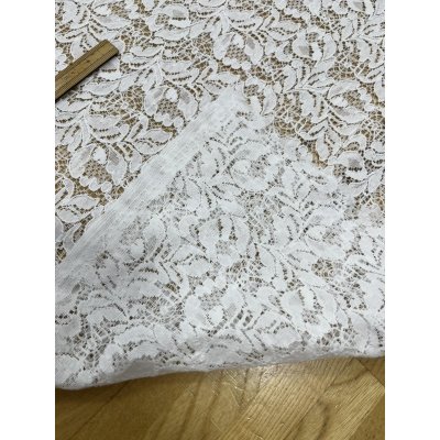 画像4: 生地：綿・ナイロン混／コットンコードラッセルレース（白）