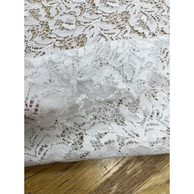 画像5: 生地：綿・ナイロン混／コットンコードラッセルレース（白）