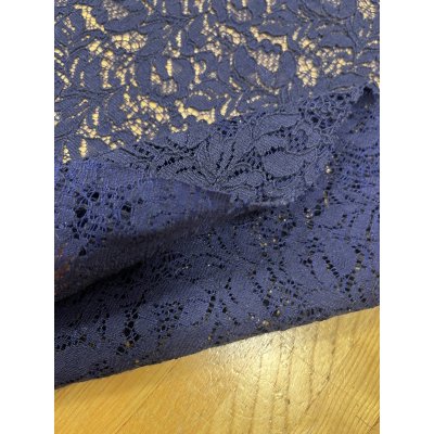 画像5: 生地：綿・ナイロン混／コットンコードラッセルレース（紺）