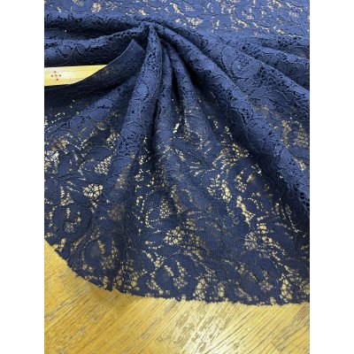画像6: 生地：綿・ナイロン混／コットンコードラッセルレース（紺）