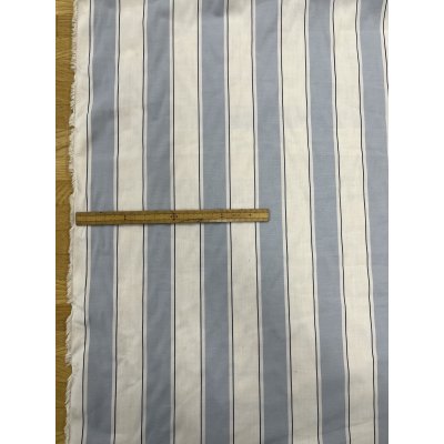 画像2: 生地：綿100％ シックアンドシンストライプ柄（白／水色／黒）