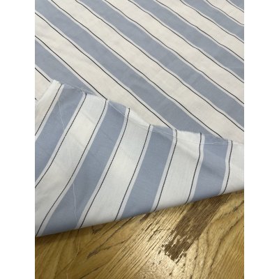 画像4: 生地：綿100％ シックアンドシンストライプ柄（白／水色／黒）