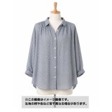 生地：綿100％ 水玉柄ダブルガーゼ（ダンガリー／白）