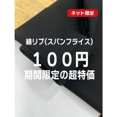 画像1: 生地：綿ポリウレタン スパンフライス（黒）