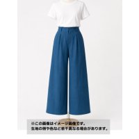 生地：綿麻ストレッチ織り柄（ブルーグリーン）