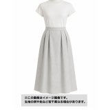 生地：綿麻ストレッチ織り柄（グレージュ）
