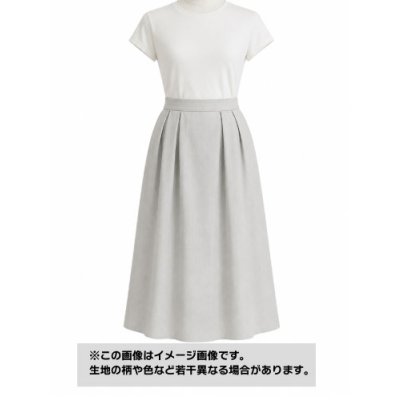 画像1: 生地：綿麻ストレッチ織り柄（グレージュ）