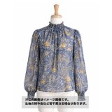 生地：ポリエステル100％ペースリー柄シフォン（ブルー）