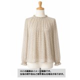 生地：ポリエステル100%千鳥柄75Dシフォン（薄いベージュ）