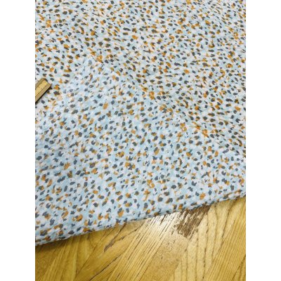 画像5: 生地：綿100％80ローンミラクルウェーブプリント（水色系）