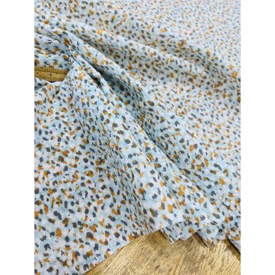 画像7: 生地：綿100％80ローンミラクルウェーブプリント（水色系）