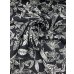 画像7: 生地：ポリエステル100%ボタニカルプリント ナチュラルクロス（ブラック） (7)