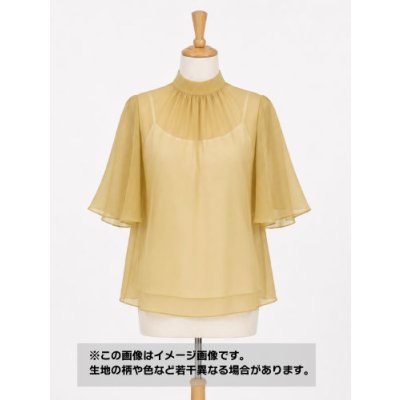 画像1: 生地：ポリエステル100%日本製スーパージョーゼット（イエロー）