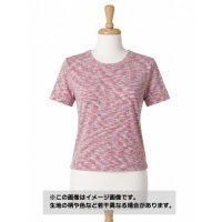 生地：ポリエステル100％ マルチカラーリブニット
