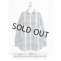生地：綿100％ チェック柄コットン（白地／ベージュ・ブルー系）