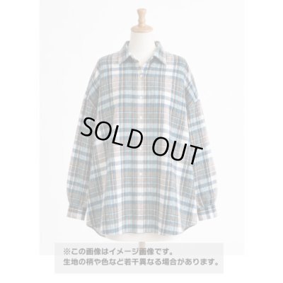 画像1: 生地：綿100％ チェック柄コットン（白地／ベージュ・ブルー系）