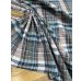 画像6: 生地：綿100％ チェック柄コットン（白地／ベージュ・ブルー系） (6)