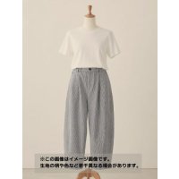 生地：綿100％ ヒッコリー柄デニム（白地／紺）