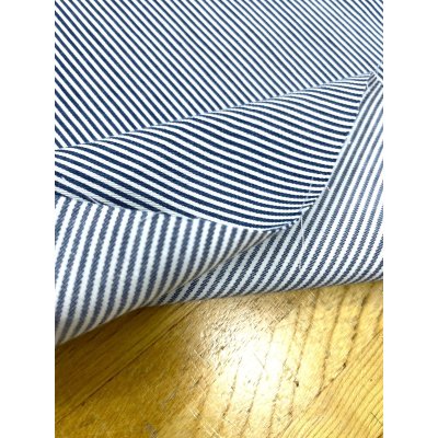 画像5: 生地：綿100％ ヒッコリー柄デニム（白地／ブルー）