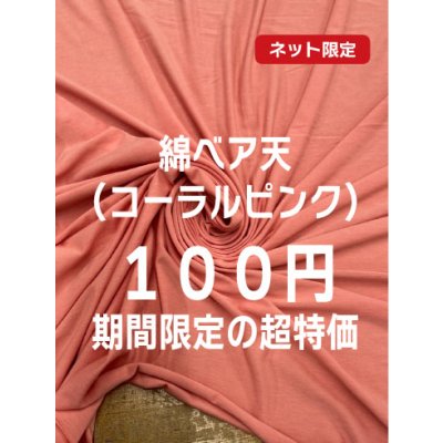 画像1: 生地：綿2way薄手ベア天竺ニット（コーラルピンク）