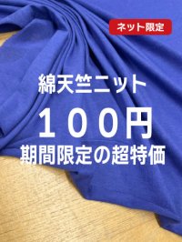 生地：綿100％薄手天竺ニット（パープルブルー）