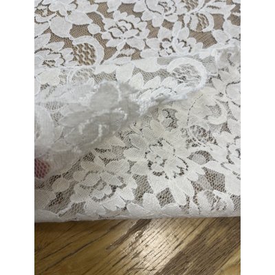 画像4: 生地：ポリエステル100％ レース花柄（生成り）