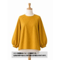 生地：綿99％・ポリウレタン1％ ふくれ織りストレッチ（マスタードイエロー）